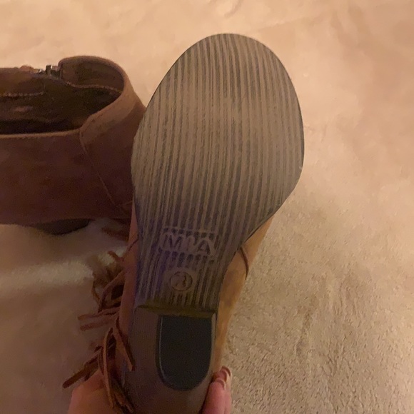 Tan Suede Fringe Bootie - Picture 3 of 5